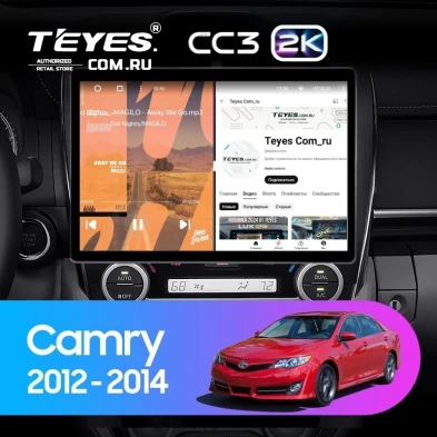 Штатная магнитола Teyes CC3 2K 6/128 Toyota Camry 7 XV 50 55 (2012-2014) Америка (13")