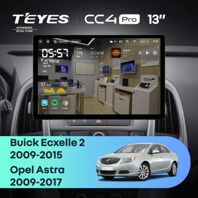 Штатная магнитола Teyes CC4 Pro 8/128 Opel Astra J (2009-2017) (13")