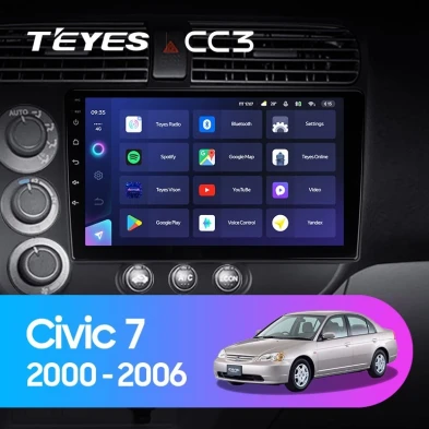 Штатная магнитола Teyes CC3 4/32 Honda Civic 7 (2000-2006) F1