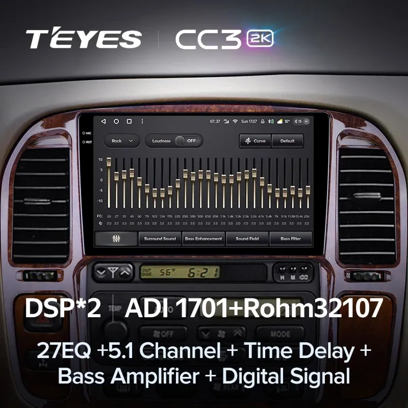 Штатная магнитола Teyes CC3 2K 6/128 Lexus LX470 (1998-2003) F3