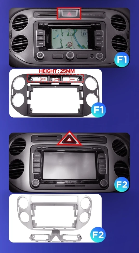 Штатная магнитола Teyes CC3 2K 360 6/128 Volkswagen Tiguan 1 NF (2006-2017) F2