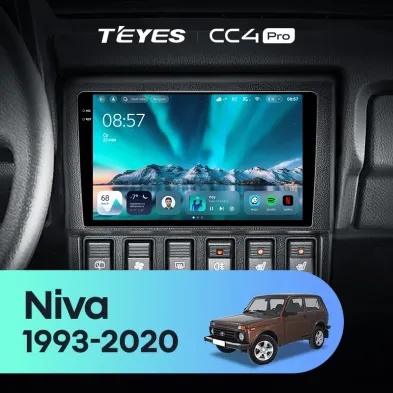 Штатная магнитола Teyes CC4 Pro 12/256 LADA Niva (1993-2020)