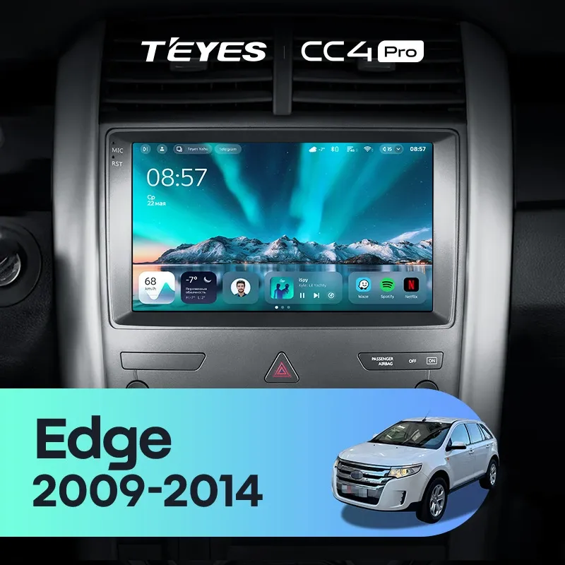 Штатная магнитола Teyes CC4 Pro 8/128 Ford Edge U387 (2009-2014)