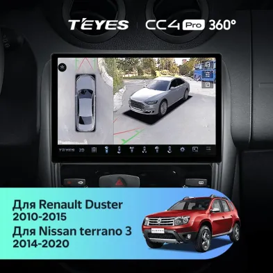 Штатная магнитола Teyes CC4 Pro 360 8/128 Renault Duster 1 (2010-2015) (11")