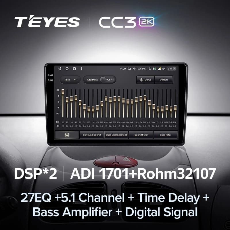 Штатная магнитола Teyes CC3 2K 360 6/128 Peugeot 206 T13 T16 T12 (1998-2012) F2