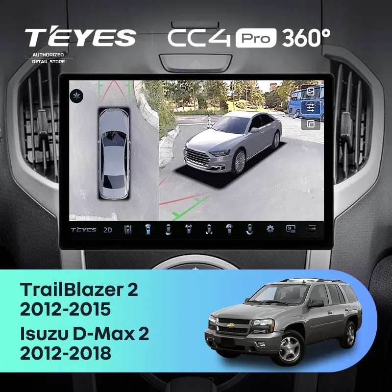 Штатная магнитола Teyes CC4 Pro 360 8/128 Isuzu D-Max 2 (2012-2018) (13")