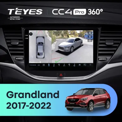Штатная магнитола Teyes CC4 Pro 360 12/256 Opel Grandland (2017-2022) Тип-A