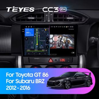 Штатная магнитола Teyes CC3 2K 360 6/128 Subaru BRZ (2012-2016) Правый руль