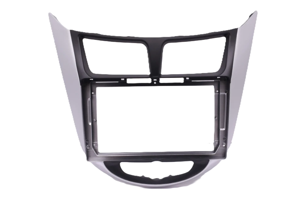 Переходная рамка Hyundai Solaris 1 (2010-2016) (черно-серый) F4 (9")