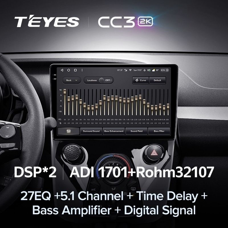 Штатная магнитола Teyes CC3 2K 4/32 Toyota Aygo B40 (2014-2021) F1