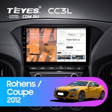 Штатная магнитола Teyes CC3L 4/64 Hyundai Rohens Coupe 2012+ F3