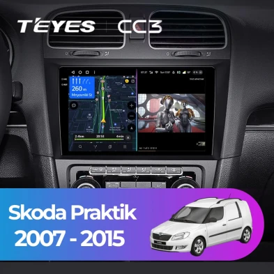 Штатная магнитола Teyes CC3 4/32 Skoda Praktik (2007-2015)