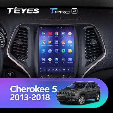 Штатная магнитола Tesla style Teyes TPRO 2 3/32 Jeep Cherokee 5 KL (2013-2018)