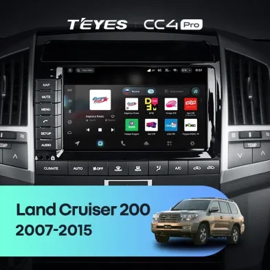 Штатная магнитола Teyes CC4 Pro 8/128 Toyota Land Cruiser 11 200 (2007-2015) F2 Тип-C