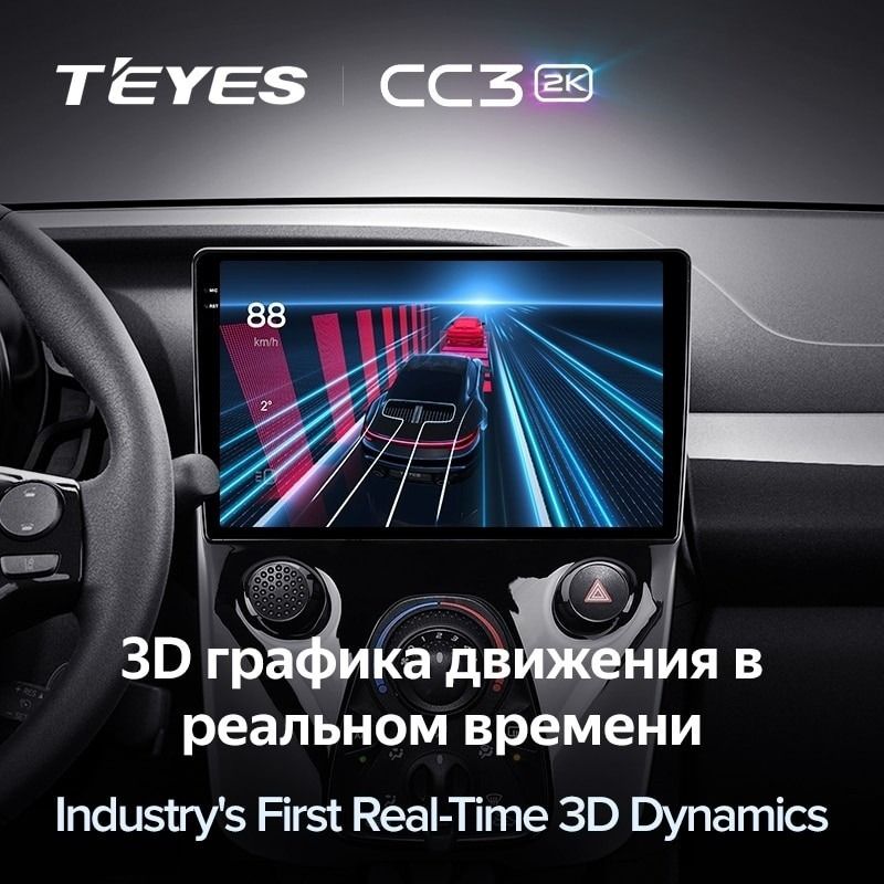 Штатная магнитола Teyes CC3 2K 4/64 Toyota Aygo B40 (2014-2021) F1