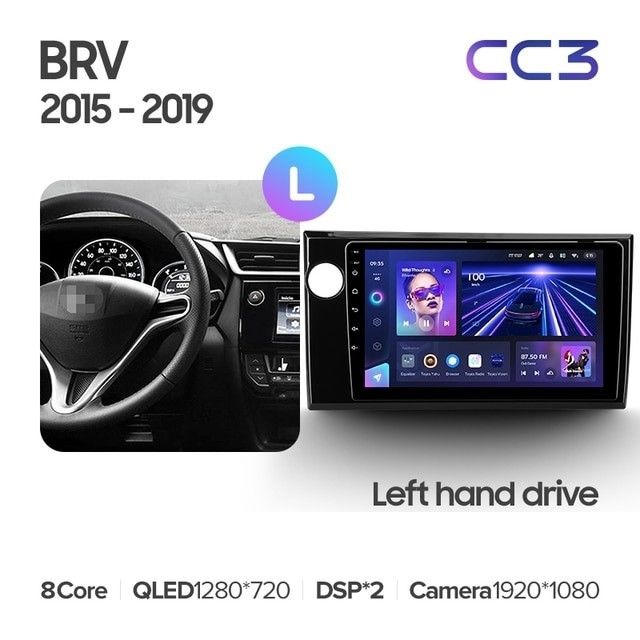 Штатная магнитола Teyes CC3L 4/64 Honda BRV (2015-2019)