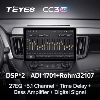 Штатная магнитола Teyes CC3 2K 4/64 Toyota RAV4 4 XA40 5 XA50 (2012-2018) (13")