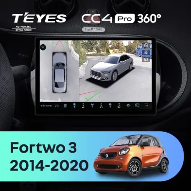 Штатная магнитола Teyes CC4 Pro 360 8/128 Mercedes-Benz Smart Fortwo 3 C453 A453 W453 (2014-2020) (11")
