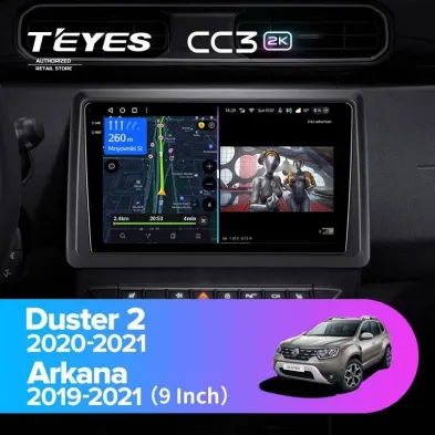 Штатная магнитола Teyes CC3 2K 6/128 Renault Arkana (2019-2021) F2