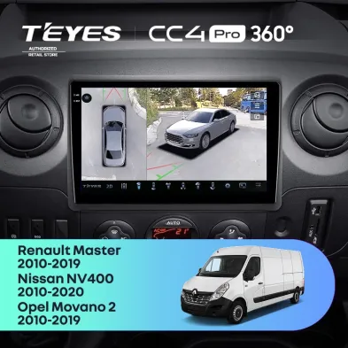 Штатная магнитола Teyes CC4 Pro 360 8/128 Renault Master (2010-2019) F2