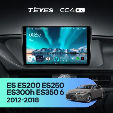 Штатная магнитола Teyes CC4 Pro 12/256 Lexus ES ES200 ES250 ES300h ES350 XV60 VI (2012-2018) Тип-A
