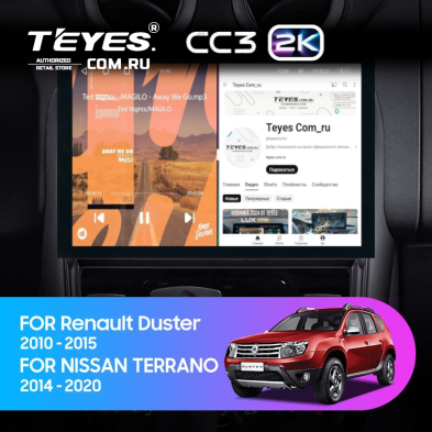 Штатная магнитола Teyes CC3 2K 6/128 Renault Duster 1 (2010-2015) (13")