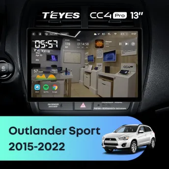 Штатная магнитола Teyes CC4 Pro 12/256 Mitsubishi Outlander Sport (2015-2022) Тип-B (13")