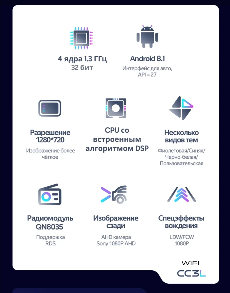 Штатная магнитола Teyes CC3L WiFi 2/32 Hyundai Starex 1 (1997-2007)