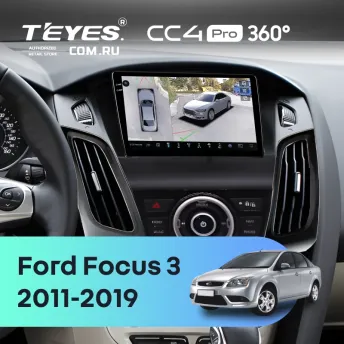 Штатная магнитола Teyes CC4 Pro 360 8/128 Ford Focus 3 (2011-2019) (черная) F3
