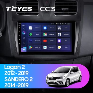 Штатная магнитола Teyes CC3 4/32 Renault Sandero 2 (2013-2022) F2