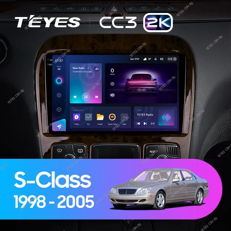 Штатная магнитола Teyes CC3 2K 4/32 Mercedes-Benz S-Class W220 VV220 (1998-2005)