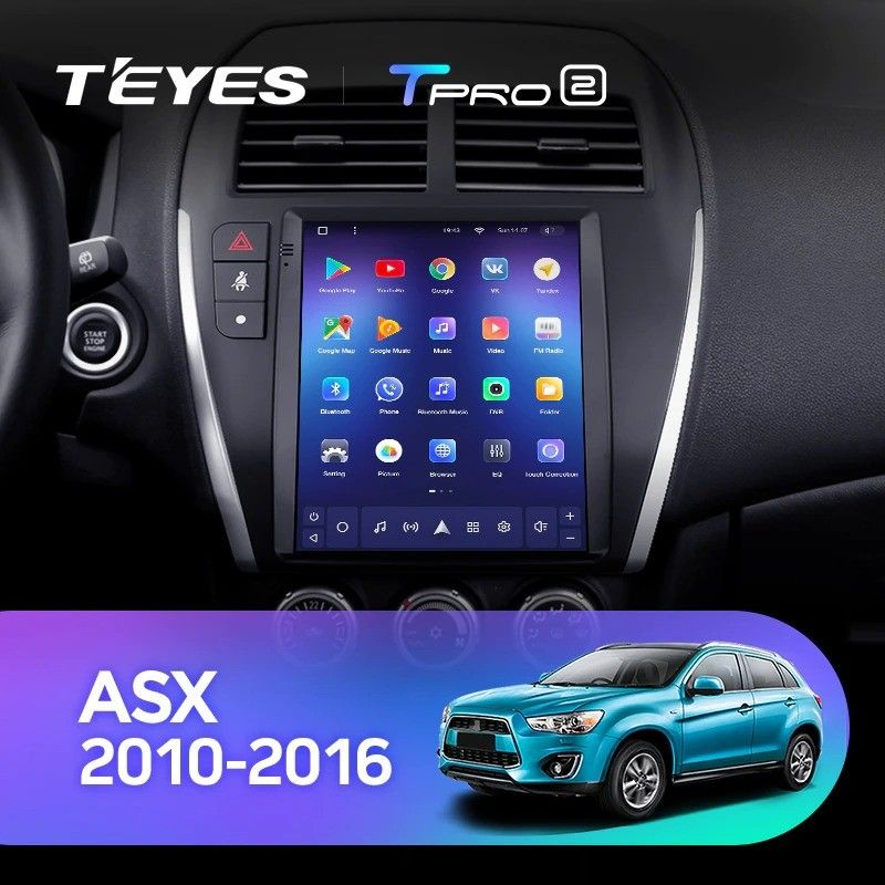 Штатная магнитола Tesla style Teyes TPRO 2 4/32 Mitsubishi ASX 1 (2010-2016) Тип-A