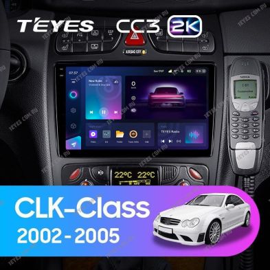 Штатная магнитола Teyes CC3 2K 360 6/128 Mercedes-Benz CLK-Class C209 A209 (2002-2005) F2
