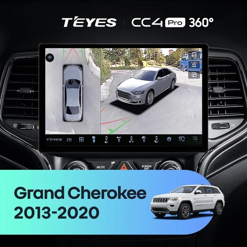 Штатная магнитола Teyes CC4 Pro 360 12/256 Jeep Grand Cherokee WK2 (2013-2020) F2 (11")