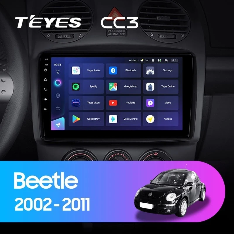 Штатная магнитола Teyes CC3 4/32 Volkswagen Beetle A4 (2002-2011)