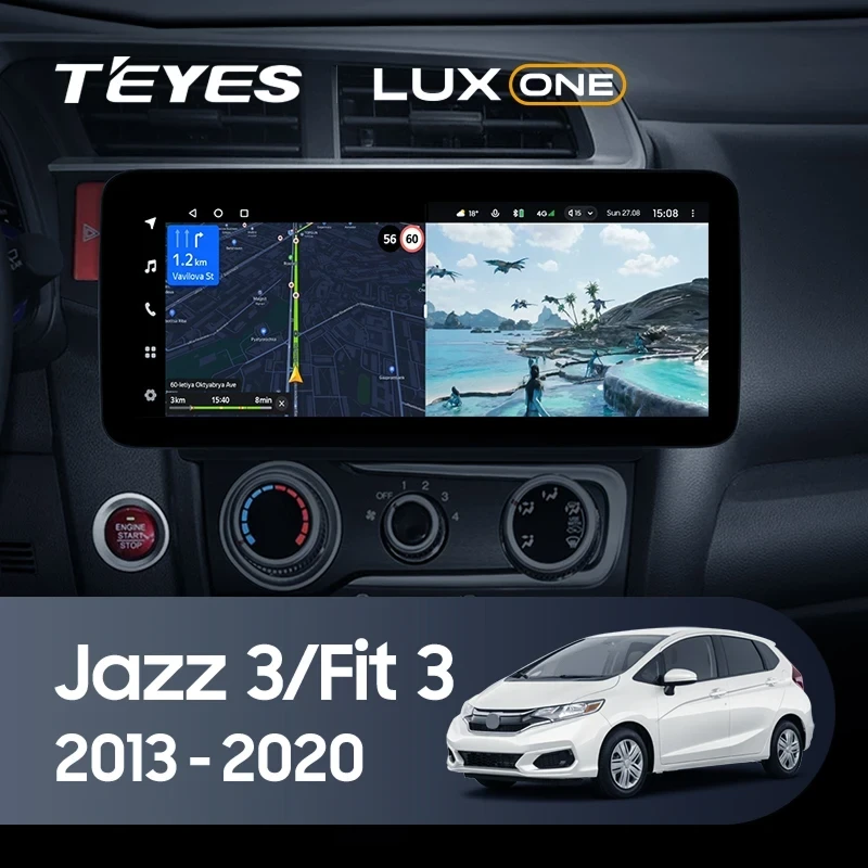 Штатная магнитола Teyes LUX ONE 6/128 Honda Jazz 3 (2015-2020)