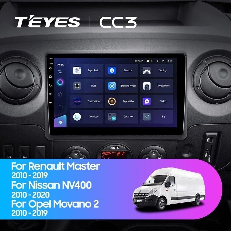 Штатная магнитола Teyes CC3 4/32 Renault Master (2010-2019) F1