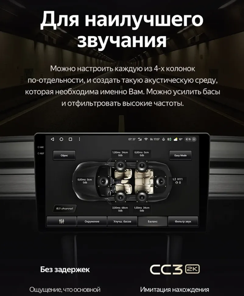 Штатная магнитола Teyes CC3 2K 4/64 Hyundai Venue (2019-2025)
