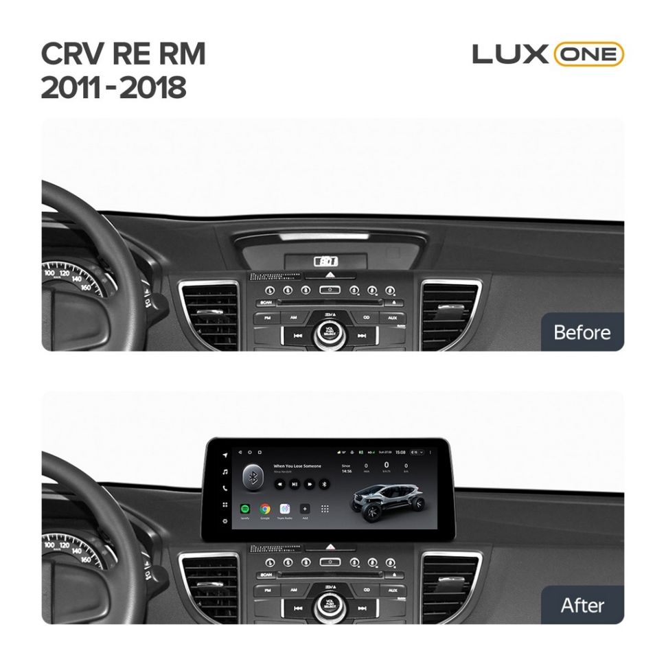 Переходная рамка Honda CR-V 4 RM RE (2011-2018) Тип-B (12,3")