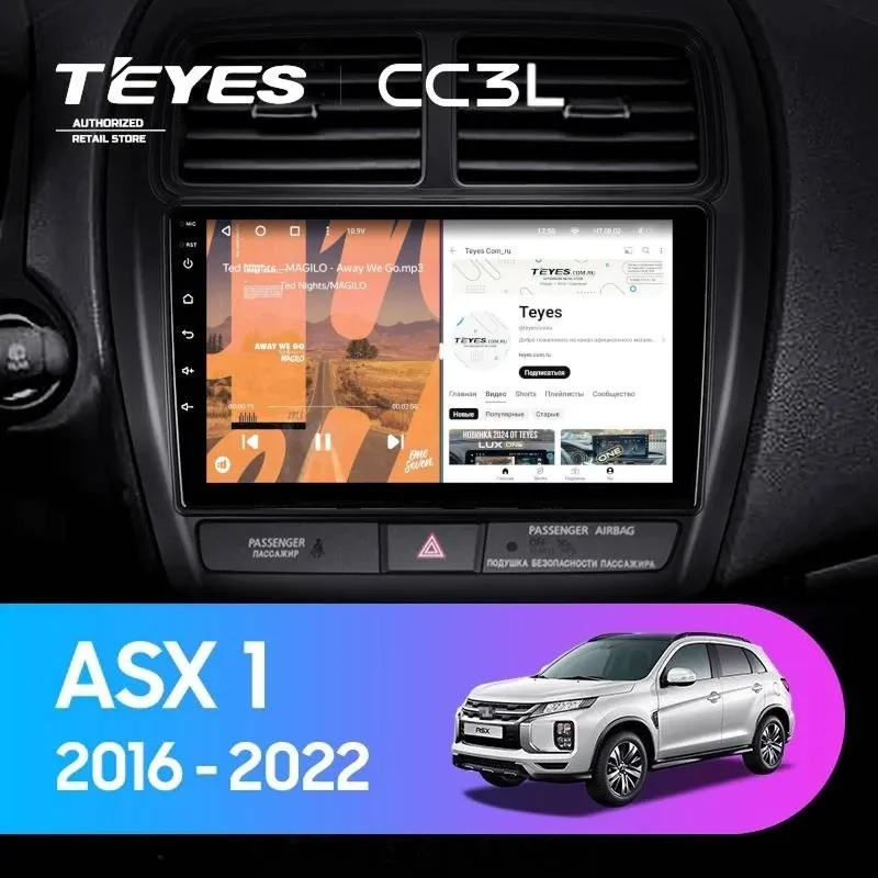 Штатная магнитола Teyes CC3L 4/64 Mitsubishi ASX (2016-2022) Тип-B