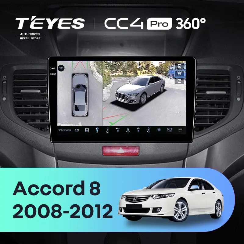 Штатная магнитола Teyes CC4 Pro 360 12/256 Honda Accord 8 (2008-2012)