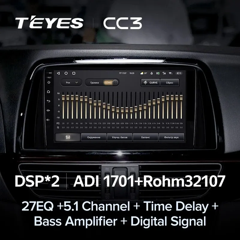 Штатная магнитола Teyes CC3 4/32 Mazda Atenza 3 (2012-2017) Тип-A Правый руль