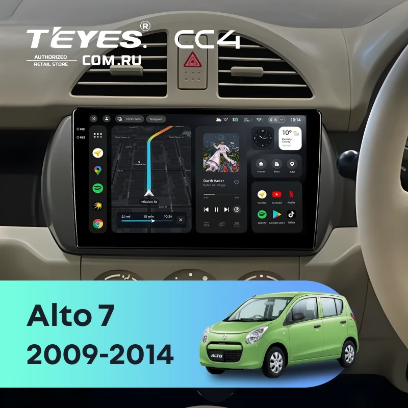 Штатная магнитола Teyes CC4 6/64 Suzuki Alto 7 (2009-2014)