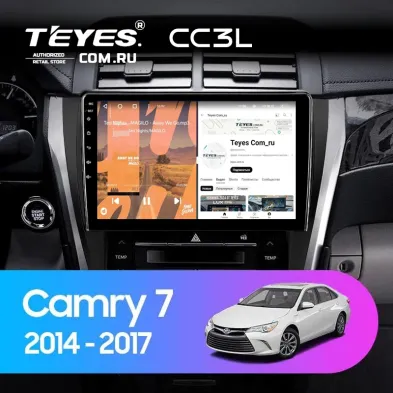 Штатная магнитола Teyes CC3L WiFi 2/32 Toyota Camry 7 XV 50 55 (2014-2017) (черно-серая) F1