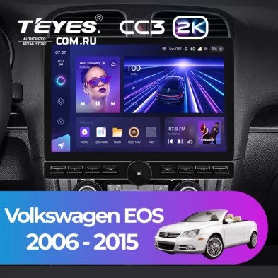 Штатная магнитола Teyes CC3 2K 6/128 Volkswagen EOS (2006-2015) (13" с кнопками)