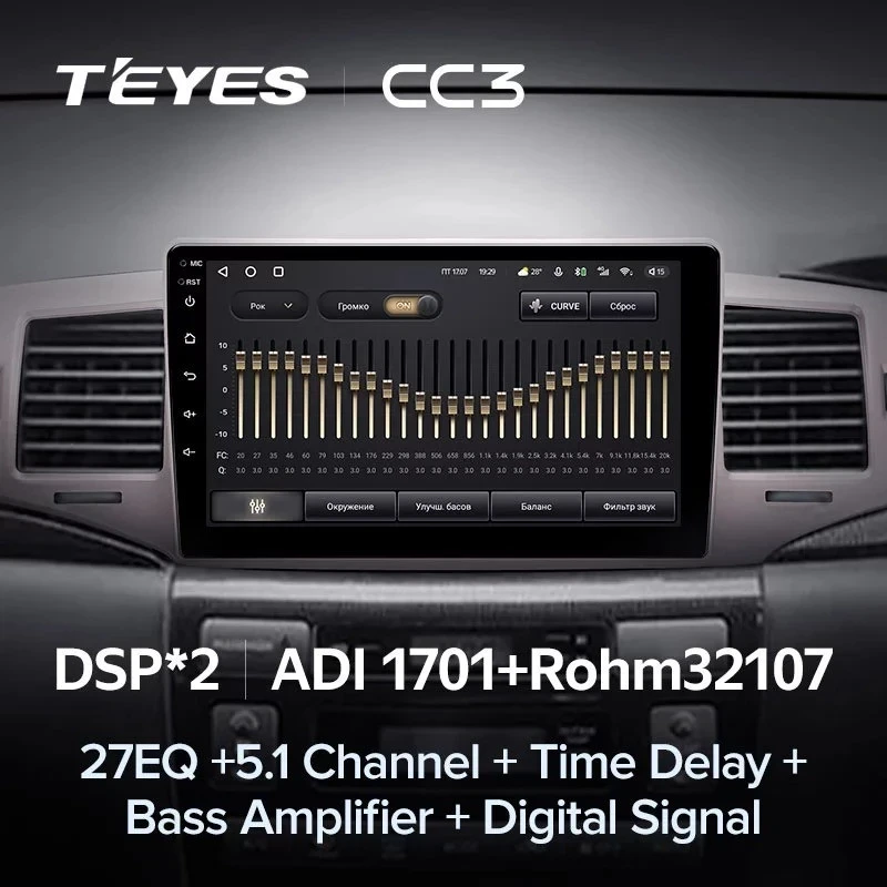 Штатная магнитола Teyes CC3 4/32 Toyota Corolla 9 E120 (2004-2006)