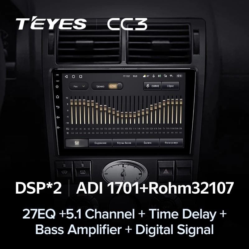 Штатная магнитола Teyes CC3 4/32 Ford Mondeo 3 (2000-2007) F1