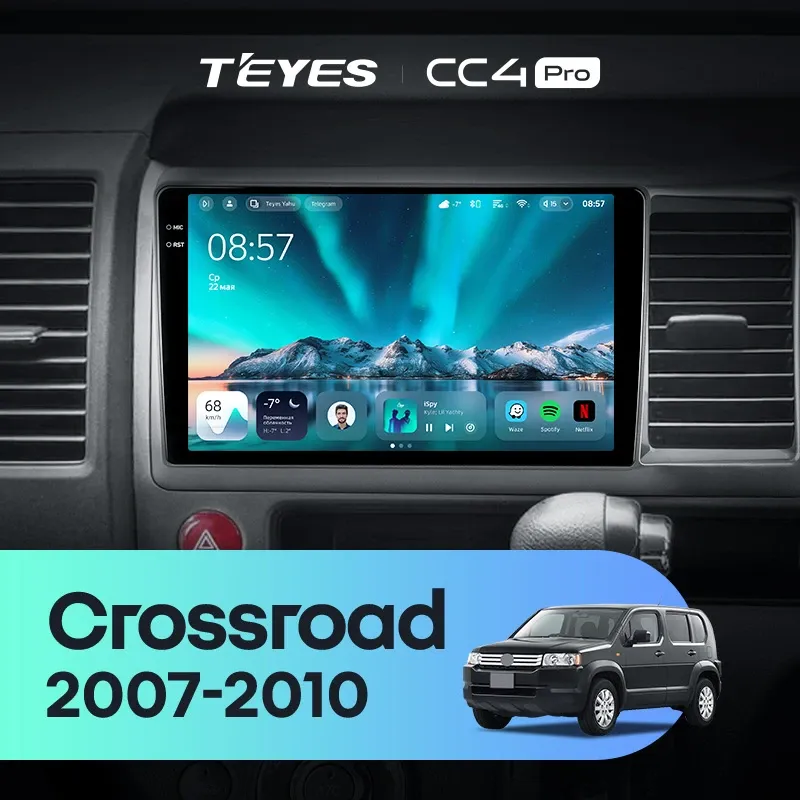 Штатная магнитола Teyes CC4 Pro 12/256 Honda Crossroad (2007-2010) Правый руль