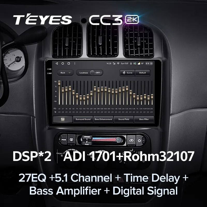 Штатная магнитола Teyes CC3 2K 4/32 Dodge Caravan 4 (2000-2007) Тип-B