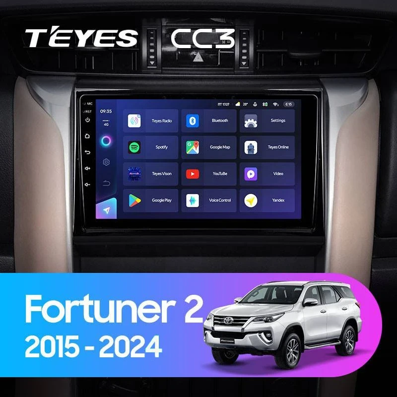 Штатная магнитола Teyes CC3 4/32 Toyota Fortuner 2 (2015-2024)
